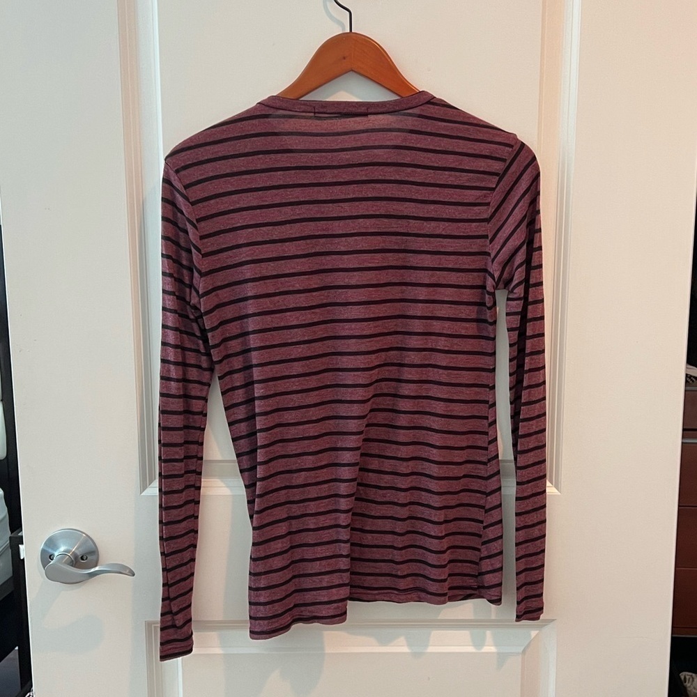 Stateside USA Made Long Sleeve Faux Wrap Shirt - Picture 6 of 9